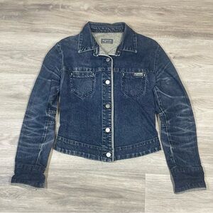 Vintage 90’s SILVER TAB Levi's Dark Blue Denim Jacket women’s size S